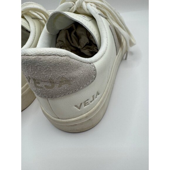 Veja‎ Shoes Women 6 White Gray Leather Lace Up Campo Sneakers Fashion Outdoor - Picture 6 of 11